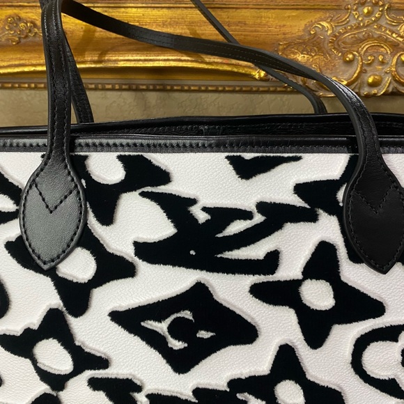 Louis Vuitton Urs Fischer Neverfull MM Medium Limi Edition Black and White - Picture 3 of 16